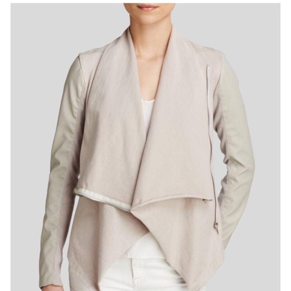 BLANK NYC Private Practice Wrap Jacket Cream Smal… - image 1